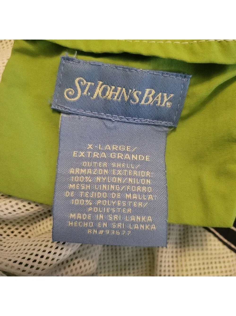 Men's Green Swim Shorts Size XL